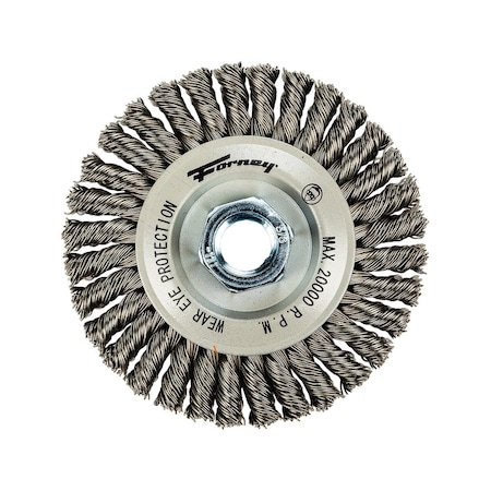 Forney Command PRO Wire Wheel, Stringer Bead, 4 in x .020 in x 5/8 in-11 72816